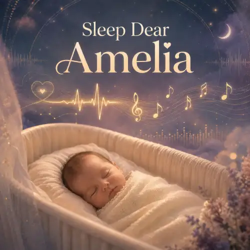Album cover for Sleep, Amelia — a personalised Sleepmee lullaby.
