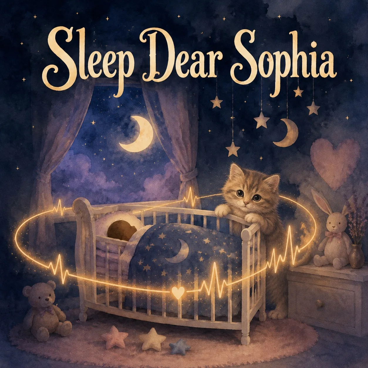 Album cover for Sleep Dear Sophia — a personalised Sleepmee lullaby.