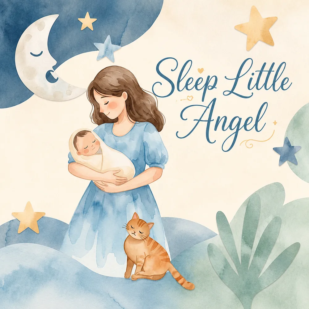 Album cover for Sleep Little Angel — a personalised Sleepmee lullaby.