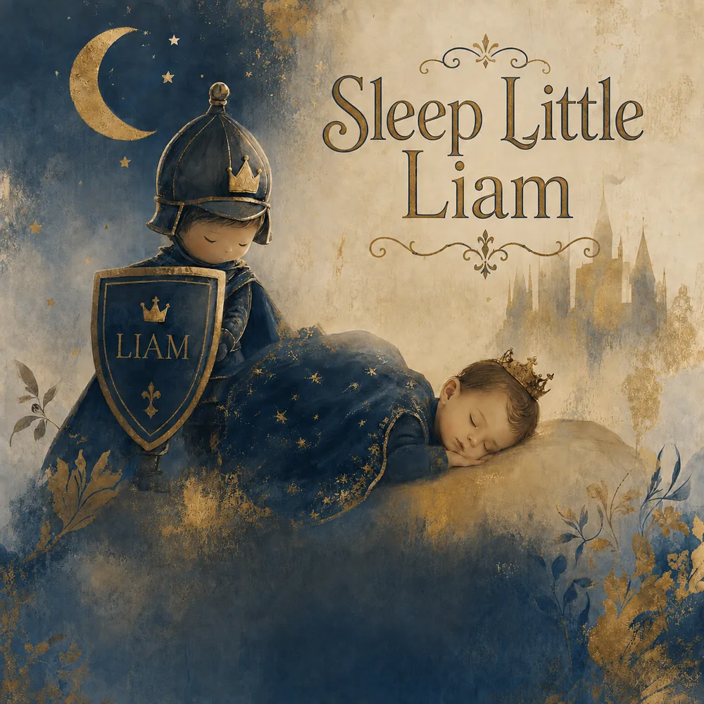 Album cover for Sleep Little Liam — a personalised Sleepmee lullaby.
